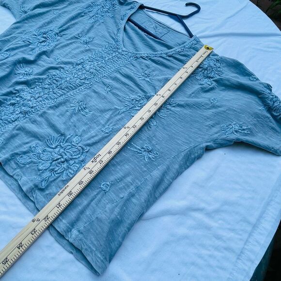 CAITE size XL embroidered Skye Top boho relaxed oversized boxy flowy - Picture 10 of 11